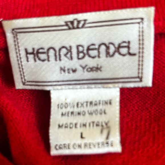 Henri Bendel Red Wool Seeater!! - Picture 2 of 10
